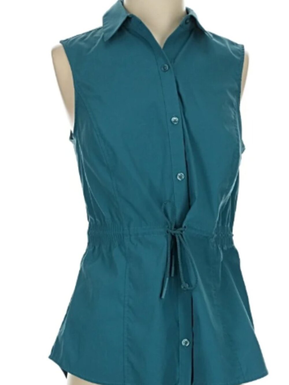 Athleta Women's Levitate Poplin Tank Color Borealis Green